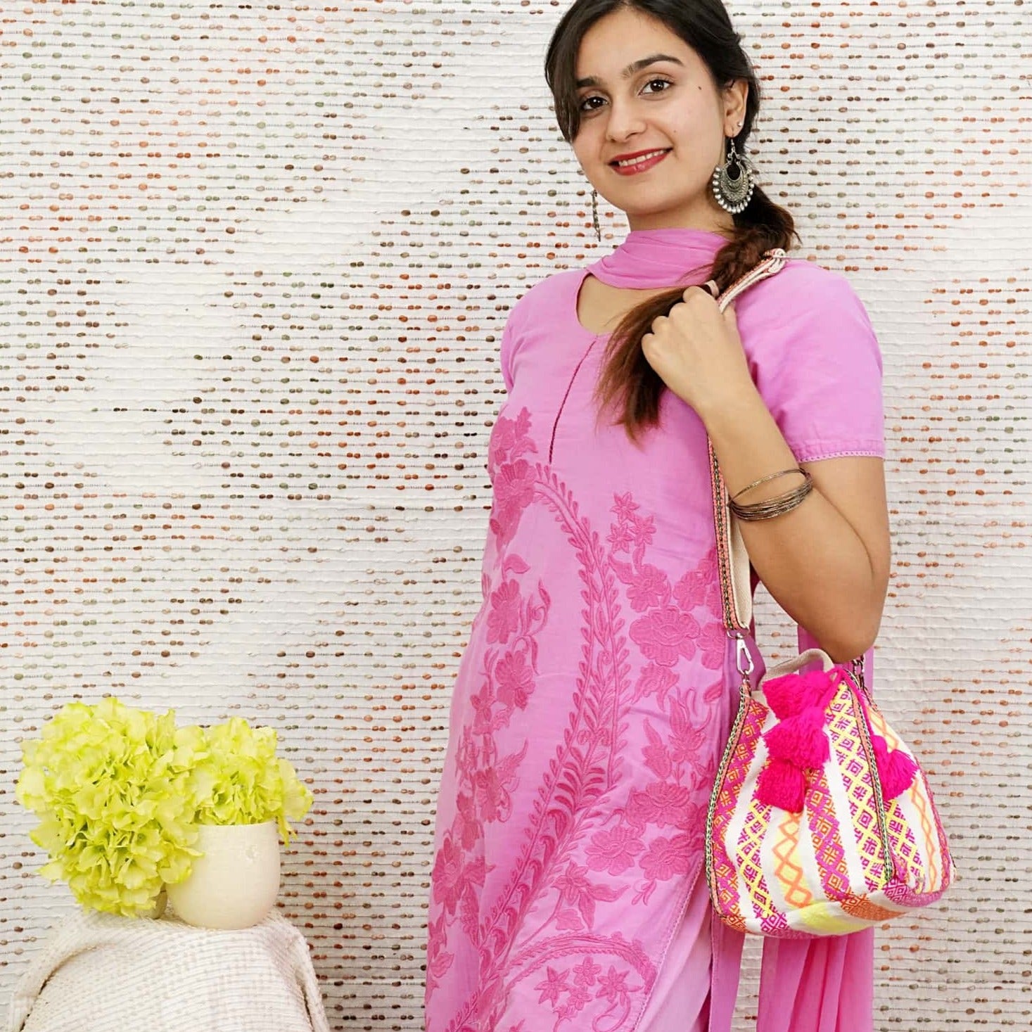 The Fuchsia Fiesta Potli Bag